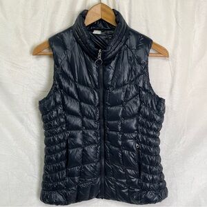 Obermeyer Soliel II Reversible Down Vest Quilted Puffer Puffy Black Full Zip S
